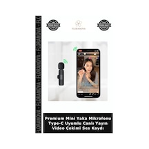 Premium Mini Yaka Mikrofonu Type-c Uyumlu Canlı Yayın Video Çekimi Ses Kaydı