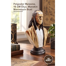10 Adet Polyester Elrond Büst Büyük Polyester Malzeme, 16 Cm Ölçü, Manekin Mannequin Bust