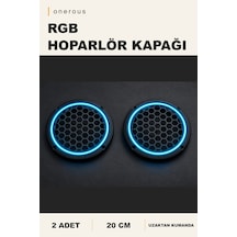 Onerous 2 Adet 20 Cm Rgb Led Hoparlör Kapağı, Uzaktan Kumandalı Çok Renkli