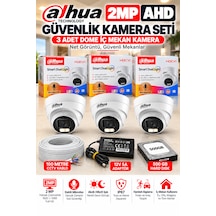 3'lü 2mp Ahd Full Color Renkli Gece Görüş Dome Kamera Seti
