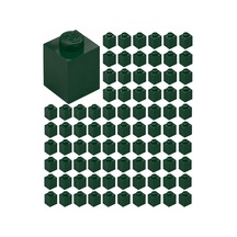 Yedek Parçalar: Duvar Parçası: 100 Adet 1x1 Koyu Yeşil 3005 - Parts: Brick: 100 Piece 1x1 Dark Green 3005