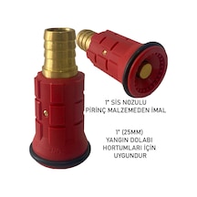 1" Sis Nozul- Yangın Dolap Lansı Pirinç Malzeme N11.46