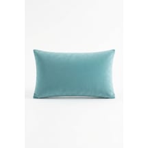 Orta Boy 40x60cm %100 Pamuklu Saten Kumaş Yastık Kılıfı 2adet Gizli Fermuarlı Turkuaz