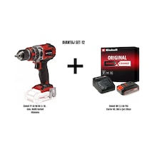 Einhell Set-12 Einhell Tp-cd 18/50 Li-i Bl Akülü Darbeli Vidalama+einhell 18v 2,5 Ah Pxc Starter Kit, Akü & Şarj Cihazı