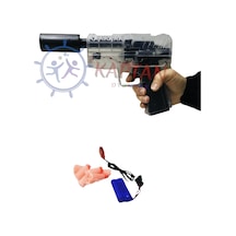 Birlik Oyuncak Tiim Şarjlı Tam Otomatik Susturuculu Mavi Glock Tabanca