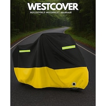 Rks Rs 400 Uyumlu Motosiklet Brandası Sarı Siyah Reflektörlü Motor Örtüsü