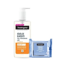 Neutrogena Sivilce Karşıtı Temizleme Jeli 200 Ml + Deep Clean Makyaj Temizleme Mendili 25 Adet