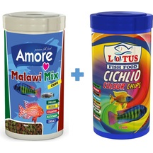 Malawi Mix Chips ve Cichlid Colour Chips Kutu Balık Yemi