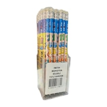 Fatih Kurşun Kalem Monster Silgili - 72'li Paket Çok Renkli