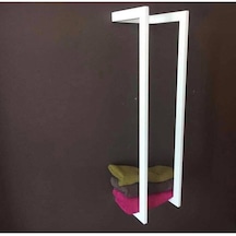 Banyo İçin Raf Metal Havluluk Banyo Aksesuarı Beyaz