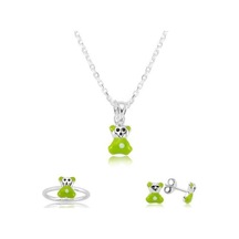 Gümüş Yeşil Ayıcık Çocuk Set (551159775)