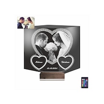 Luvivia Kalp Sevgiliye Hediye Fotoğraflı 3d Lamba - Masa Gece Lambası V10