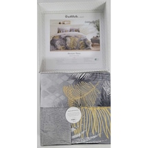Özdilek Gri Golden Palm Çiftkişilik Nevtesim Takımı %100 Pamuk/cotton Renkli