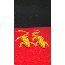 30 Cm Oynak Kertenkele Figürü İkili Set Esnek Eklemli 3d Yazıcı Üretimi Dekoratif Oyuncak & Masa Süsü