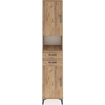 Arges Dolap 4 Raflı 2 Çekmeceli 2 Kapaklı 44x30x221 Çam-çam Atlas Çam