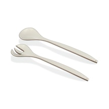 Qlux Ideas L-00491 Çift Renkli Salata Kaşığı 2'li 2 Adet Çok Renkli