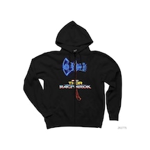 Thor Stormbreaker 2 Siyah Fermuarlı Kapşonlu Sweatshirt Siyah