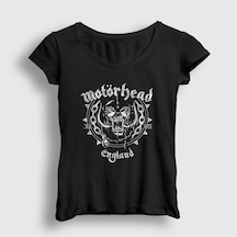 Presmono Kadın Chains Motörhead T-shirt Siyah