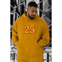 Benroma 25. Yıl Baskılı Büyük Beden Sweatshırt Sarı