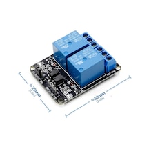 2 Kanal 12v Röle Modül -- Ac 250v 10a -- Optokuplör Izolasyon
