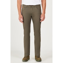 Wrangler Arizona Straight Fit Düz Kesim Normal Bel Düz Paça Esnek Haki Erkek Pantolon W211842801 Haki
