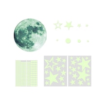 Sones Afg3303 Ev Dekorasyonu Aydınlık Yıldızlar Ay Pvc Etiketler, Özellikler: 435 Adet + 30 Cm Ay Yeşil Diğer