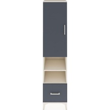 Hyperion Dolap 5 Raflı Tek Çekmeceli Tek Kapaklı 44x44x195 Aytaşı-antrasit Aytası