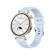 Sneezy Huawei Watch Gt4 41mm İle Uyumlu Softflex Metal Tokalı Spor Silikon Akıllı Saat Kordonu