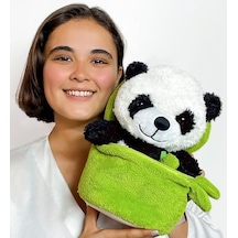 Özgüner Oyuncak Çantalı Bambu Panda Peluş Oyuncak - Peluş Oyuncak - Dolgulu Sevimli Panda Açık Bej