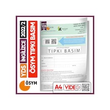 YDS 2022/2 ÖSYM Tıpkı Basım Çıkmış Soru Deneme Kitapçığı Video Çözümlü Türkiye Geneli
