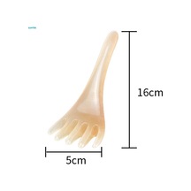 Uzun Saplı Geniş Diş Saç Tarak Kafa Saç Fırçası Kazıma Kafa Derisi Salon Aracı Boyun Geri El Kol Bakım İçin Taşınabilir Tarak, Sarı