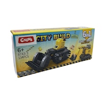 Lelebrother City Build İş Makinesi Seti Eğitici Blok Oyuncak No-3