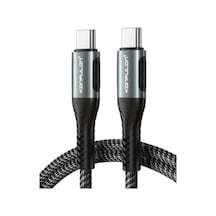 Konfulon Dc43 Type-c To Type-c 1m Örgü 60w Hızlı Şarj Kablo - Siyah Belirtilmemiş