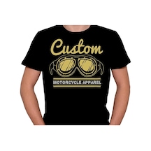 Custom Retro Motorcycle Glasses Harley Tişört Unisex T-shirt 001
