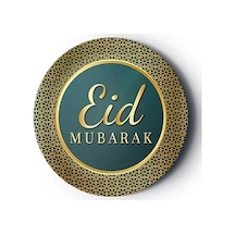 Benim Marifetlerim - Eid Mubarek Karton Tabak 8 Adet Çok Renkli