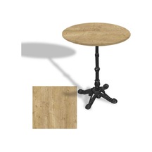 Çipa 1002 Döküm Ayak Yuvarlak Masa Çap 90cm - Werzalit, Wermodin Ve Allzalit Tabla - Avalone Pine Çok Renkli