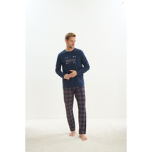 Sevim Erkek Uzun Kol Lacivert Pijama Takım C1t2n5o9 001