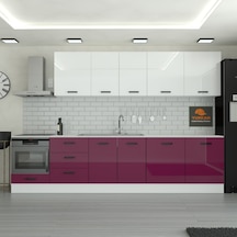 300 Cm Mutfak Dolabı Mdf Kapak Tezgah Dahil Yrkn320 102 Mürdüm 300 Cm Mutfak Dolabı Mdf Kapak Tezgah Dahil Yrkn320 102 Mürdüm