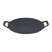 Tenfowee Kalın Alüminyum 30cm Mangal Tava - Taş Kaplama Yapışmaz Yüzeyli Bbq Izgara Tepsisi Siyah