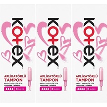 Kotex Aplikatörlü Tampon Süper 24 Lü Set 3pk 8