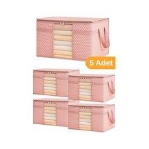 Serstil 5 Adet - Pencereli Kazak Kıyafet Giysi Hurcu 45 X 40 X 30 Cm - Pembe Benekli