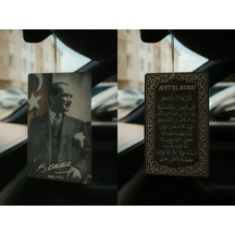 Atatürk Ve Ayetel Kürsi - İkili Oto Kokusu - Dekoratif Araç Kokusu Ve Aksesuarı