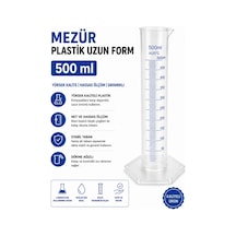 Mezür Plastik Uzun Form 500 Ml