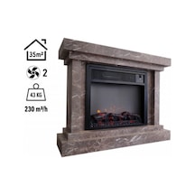 Elektrikli Fanlı Şömine Medium 1500w / 3000w Alanya Desenli Alanya