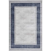 Zen Mavi Halı Akrilik Halı Yumuşak Dokulu Salon Oturma Odası Yatak Odası Halısı 7006 Mavi