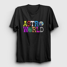 Presmono Unisex Astroworld V2 Travis Scott T-shirt Siyah