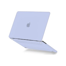 Muratech Newface Apple Uyumlu MacBook Pro 13 2021 Apple Uyumlu MacBook Buzlu Kapak - Lila