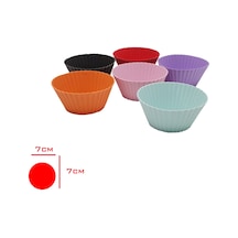 Muffin Kek Kalıbı 6'lı Silikon Silikon Pembe Diğer