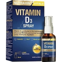 Nutraxin D3 Vitamin Sprey - Gıda Takviyesi 30 Ml