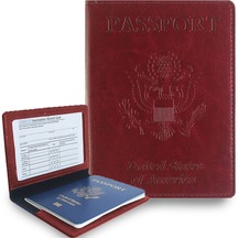 Sizobi Rfıd Korumalı Kadın Deri Pasaportluk Kırmızı 061300